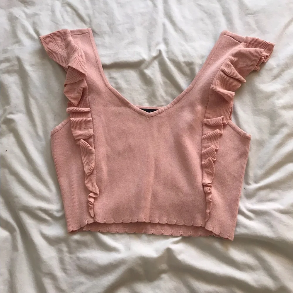 Bebe Pink Ruffled Top - Picture 1 of 2
